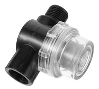 SHERCHPRY Filtre à Eau en Ligne 1/2 avec Filetage Intérieur, Crépine Noire en Acier Inoxydable, Boîtier Transparent, Filtre pour Pompe et Système de Purification D'eau, Protection