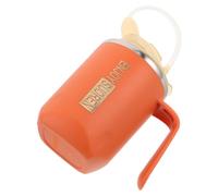 SHERCHPRY Gobelet d'Aide à la Déglutition 400 Ml en Acier Inoxydable Orange Tasse Anti-Fuite avec Régulateur de Débit Adaptée aux Personnes Âgées Alitées et Patients Dysphagiques pour