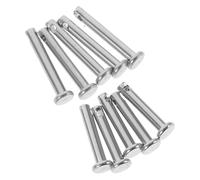 SHERCHPRY Goupilles à Chape en Acier Inoxydable 304 à Tête Plate Trou, Lot de 10 Axes de Chape Polyvalentes pour Équipements Mécaniques et Maintenance Industrielle