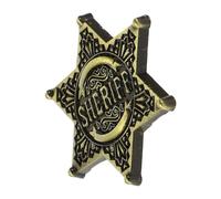 SHERCHPRY Insigne De Shérif Élégant Badge Hexagonal Vêtements Badges Hexagonaux Décorations De Costumes De Fête Badge De Police Épingles Hexagonales Badge Hexagonal En Métal Badge