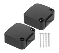 SHERCHPRY Interrupteurs Automatiques 2 Pièces 12V-250V pour Lumière de Placard 4 Vis Noir Bouton Tactile pour Éclairage de Placard et Armoire