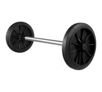SHERCHPRY Jeu de 2 Roues en Caoutchouc pour Poubelle avec Arbre Creux 48 CM Accessoires Solide pour Poubelle Résistante pour Usage Professionnel et Domestique