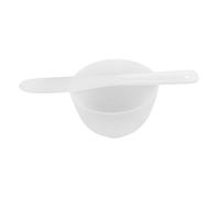 SHERCHPRY Kit 2 Pièces Bol Mélangeur et Spatule en Silicone Grand Format Blanc pour Préparation Masque Facial DIY Soins Peau à Domicile