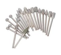 SHERCHPRY Kit de 20 Fraises à Meuler en Carbure pour Meuleuses Rotatives Accessoires Polyvalents pour Sculpture sur Pierre Métal et Jade Meulage Gravure Ponçage Coffret Mixte pour