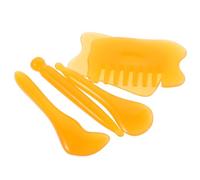 SHERCHPRY Kit de Massage Facial Gua Sha Résine Set Complet avec Peigne Grattoir Visage Musculaire et Stylet Acupression pour Massage Profond Du Chevelu et Corps Adapté à Tous Types de Peau