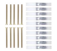 SHERCHPRY Kit de Réparation 20pcs pour Prise Type 86 avec Vis en Fer Galvanisé Argenté, Dispositif de Fixation pour Boîte Murale, Outil pour Prévenir le Desserrage Couleur Couleur