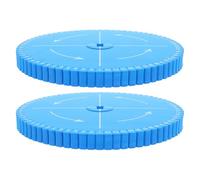 SHERCHPRY Kit de Tressage 2 Pièces Disques Rond et Carré 72 Fentes Outil Macramé pour Bracelets et Cordons Plastique Durci Bleu Accessoire DIY Créatif pour Loisirs Manuels