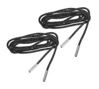 SHERCHPRY Lacets Ronds à Paillettes avec Cristaux Noirs Lacets Décoratifs Résistants pour Baskets Sport Cordons Multifonctions pour Sweatshirts et Casquettes