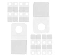SHERCHPRY Languettes Adhésives Transparentes avec Crochet Trou Rond 25X35 MM 500 Pièces en PVC/PET Étiquettes Autocollantes Résistantes Suspendre sur Paquet Boîtes Emballages et