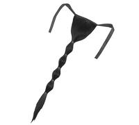 SHERCHPRY Longue Perruque De Queue De Cheval Élargie Avec Extension De Cheveux Boule De Pompom Tressée Fils Synthétiques