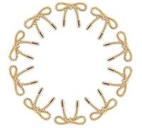 SHERCHPRY Lot de 10 Boutons à Coudre Nœud Métalliques Dorés 20 MM Accessoires pour Vêtements Féminins Boutons de Jean Polyvalents pour Tricots Cardigans et Manteaux