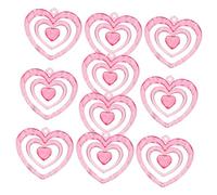 SHERCHPRY Lot de 10 Breloques Cœur Rose pour Carillon Éolien Pendentifs Artisanaux Légers Accessoires DIY pour Bijoux Porte-Clés et Décoration Créative