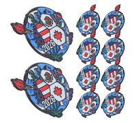 SHERCHPRY Lot de 10 Broches Football Métal Émaillé 2026, Épingles Présents de Fête, Insignes de Récompense, Format Compact pour Chemises, Vestes et Chapeaux, Accessoires Fans et