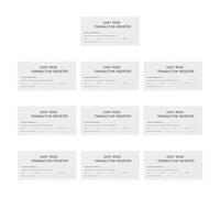 SHERCHPRY Lot de 10 Carnets Chèquier Portable Blanc, Registre Papier 2024-2026 Calendrier, Cahier Comptabilité Personnel pour Gestion Budget et Suivi Dépenses, Outil Financier Compact