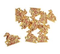 SHERCHPRY Lot de 10 Pendentifs Cheval en Métal UV Percé Ornements Feng Shui pour Bijoux DIY Décorations du Nouvel An Chinois Breloques Zodiaque pour Paquet Colliers et Loisirs Créatifs