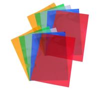 SHERCHPRY Lot de 10 Pochettes à Dossiers A4 en Polyéthylène 16 Microns Format 31X22 CM Couleurs Assorties Protège-Documents Transparents pour École Bureau et Classement Professionnel