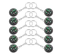 SHERCHPRY Lot de 10 Porte-Clés Boule De Guidage avec Mini-Boussole Intégrée Idéal pour La Randonnée Et L'Orientation Noir