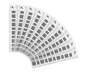 SHERCHPRY Lot de 10 Règles Transparentes en Plastique 15 Cm Motifs Notes de Musique et Clavier de Piano, Règle Droite pour Garçon et Filles et Étudiants, Outil de Mesure Précis pour Bureau