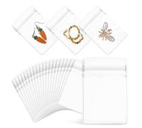 SHERCHPRY Lot de 100 Petits Paquet en Plastique Transparents Fermeture à Pression Pochettes à Bijoux Robustes et Réutilisables pour Rangement de Boucles D’Oreilles Colliers et Bagues