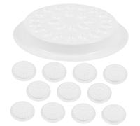 SHERCHPRY Lot De 100 Plateaux Adhésifs Pour Faux Cils En Pvc Blanc Pour Extensions De Cils
