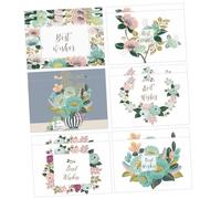 SHERCHPRY Lot de 12 Cartes de Meilleurs Vœux « Best Wishes » en Papier Format Petit pour Anniversaires Mariages et Occasions Festives pour Envoyer des Messages Personnalisés