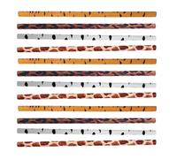 SHERCHPRY Lot de 12 Crayons Hb à Motifs Animaux Jungle en Bois Naturel Assortiment Tigre Léopard Zèbre Motif Long Cou Crayons Ronds pour École Loisirs Créatifs et Présents Garçon et