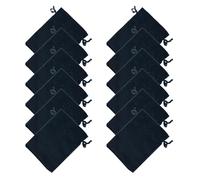 SHERCHPRY Lot de 12 Paquet de Rangement pour Perruques en Satin Bleu Foncé 15X20 CM avec Cordon de Serrage Pochettes Portables pour Extensions de Cheveux Paquet de Voyage Pratique et