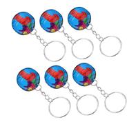 SHERCHPRY Lot de 16 Porte-Clés Globe Pendentifs Éducatifs Accessoires en Plastique Porte-Clés Fantaisie Présents pour Garçon et pour Sac à Mini Globe