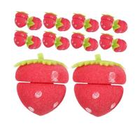 SHERCHPRY Lot De 18 Éponge Pour Dormir - Éponge En Forme De Fraise - Boules À Sans Chaleur - Outils De Coiffure DIY Pour