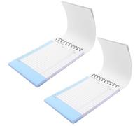 SHERCHPRY Lot de 2 Agendas Hebdomadaires à Spirale Supérieure Format 21 X 14 CM Papier Renforcé Couleur Bleu Clair Cahiers Ligné avec Pages Détachables Bloc-Notes pour Listes de