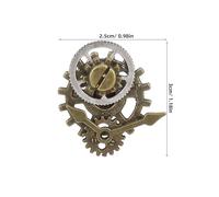 SHERCHPRY Lot De 2 Bagues En Alliage Style Steampunk Vintage, Anneaux En Métal Créatifs, Unisexe, Décoration Rétro Horloge Et Engrenage, Taille Standard, Bijou Pour Homme Et Femme