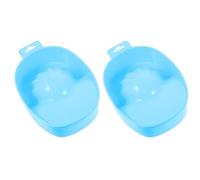 SHERCHPRY Lot de 2 Bols de Trempage pour Ongles, Bol Manucure Mains, Plastique Incassable, Doux Peau, pour Dissolvant et Soin Cuticules, Usage Nail Art à Domicile