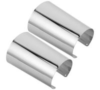 SHERCHPRY Lot de 2 Bracelets Manchettes Argentés Larges Ouverts pour Femmes - Bracelets Joncs Épais en Métal Finition Brillante Taille Unique pour Scène Festival et Soirées à Thème