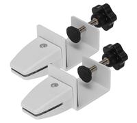 SHERCHPRY Lot de 2 Clips de Séparation d'Écran en Alliage d'Aluminium Blanc Fixation sans Perçage Grand Format L Support de Partition de Bureau Réglable pour Bureau Maison et Salle