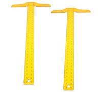 SHERCHPRY Lot de 2 Équerres en T en Plastique Transparent Règle à Marge de Couture Graduée en Centimètres Outil de Traçage Polyvalent pour Dessin Technique Travail du Bois et Bricolage