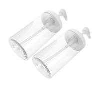 SHERCHPRY Lot De 2 Flacons Distributeurs à Pompe 1000ml Grand Format Transparent Portable Anti-fuite Pour Lotions Shampoing Voyage Paquet De Toilette