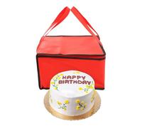 SHERCHPRY Lot de 2 Paquet Isothermes Rouges 35X35X20 CM en Aluminium pour Aliments Paquet de Transport Repas Étanche pour Pique-Niques Camping et Livraison Pratique et Solide