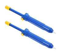 SHERCHPRY Lot de 2 Pompes à Dessouder Manuelles Grandes Bleues Extraction Puissante Outil D’Aide au Dessoudage Portable en Plastique pour Nettoyage Précis Soudure Soudure Électronique et