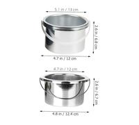SHERCHPRY Lot De 2 Pots Intérieurs Pour Machine À La Cire Chauffe-Cire Pour Cheveux Chauffe-Cire Pot De Rechange Pour Machine À La Cire Petit Pot De Fusion De Cire Plat