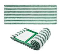 SHERCHPRY Lot de 2 Recharges de Lingettes Microfibres Plates Lavables et Réutilisables pour Nettoyage Humide et Sec Lingettes de Rechange Absorbantes Vert Foncé Entretien Maison