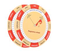 SHERCHPRY Lot De 2 Roues De Grossesse Papier Imprimé Couleur Édition Anglaise Calculateur De Roue De Date Tableau De Suivi De Grossesse Outil Pratique Pour Femmes Enceintes