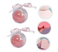 SHERCHPRY Lot De 2 Set De Houppettes à Maquillage De Cœur, Taille Standard, Éponge Hydrophile Non Latex, Multi-usages Pour Visage, Maquillage Humide Et Sec, Usage Domestique Et Professionnel