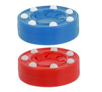 SHERCHPRY Lot de 2 Set de Palets D'entraînement Hockey sur Terre Battue Rondelles de Hockey sur Glace Bleues et Rouges Accessoires Robustes Compatibles Intérieur Extérieur pour Amélioration
