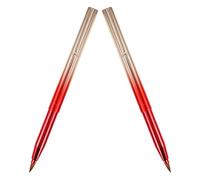 SHERCHPRY Lot de 2 Sets de Pinceaux à Lèvres de Poche Double Embout Rétractables Rouges avec Correcteur Biseauté, Poils Synthétiques Doux, Mini Brosse de Maquillage Portable pour
