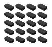 SHERCHPRY Lot de 20 Boîtiers de Jonction Électriques en Plastique Noir, Petite Boîte de Connexion USB Étanche, Module D’alimentation Compact pour Gestion de Câbles Domestique et Bureau