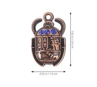 SHERCHPRY Lot de 20 Breloques Scarabée en Alliage 26X16 MM Bleu Pendentifs Égyptiens pour Création de Bijoux DIY Colliers et Bracelets Accessoires et Solide