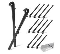 SHERCHPRY Lot de 20 Clips de Fixation de Grille Gouttière en Abs Noir Crochets Droits, Fixations de Protège-gouttières Faciles à Installer pour Protège-gouttière de Toit