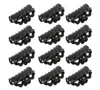 SHERCHPRY Lot de 20 Pinces à Griffes en Plastique Noir pour Perruques et Extensions, Maintien Antidérapant Invisible, pour Usage Quotidien et Coiffures de Scène