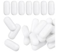 SHERCHPRY Lot de 25 Barres Magnétiques d'Agitation en Ptfe Blanc Agitateur de Laboratoire Résistant à la Corrosion Faible Friction Diamètre C3 X 7 MM Barre de Mélange Pratique pour