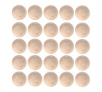 SHERCHPRY Lot de 25 Boules en Bois Brut sans Trou 40 MM Perles Rondes Lisses Naturelles pour Loisirs Créatifs Décoration Artisanale et Projets DIY Sphères Rustiques Polyvalentes